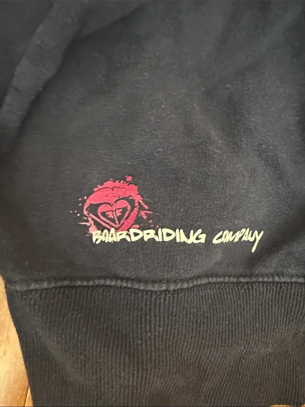 Roxy Navy Blue Zip Hoodie with Pink Logo Accent